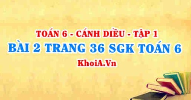 Bài 2 trang 36 SGK Toán 6 tập 1 Cánh Diều